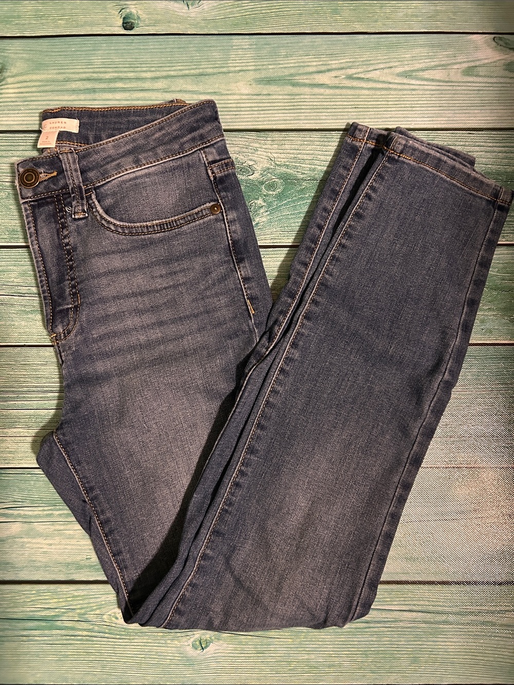 LC Lauren Conrad Medium Blue Skinny Jeans